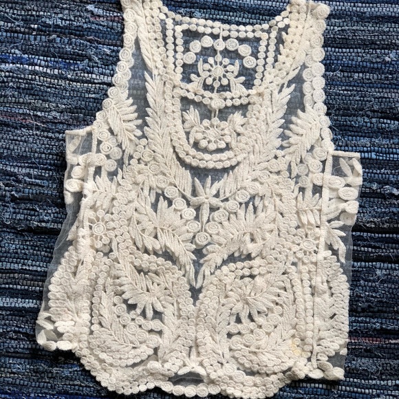 Embroidered Mesh Tank M/L - Picture 2 of 5